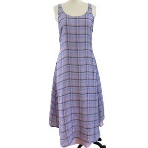 CP Shades Plaid Purple Lavender Sleeveless Dress